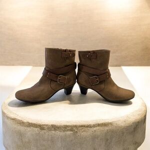 Cobb Hill Buckled Ankle Boot with Low Heel